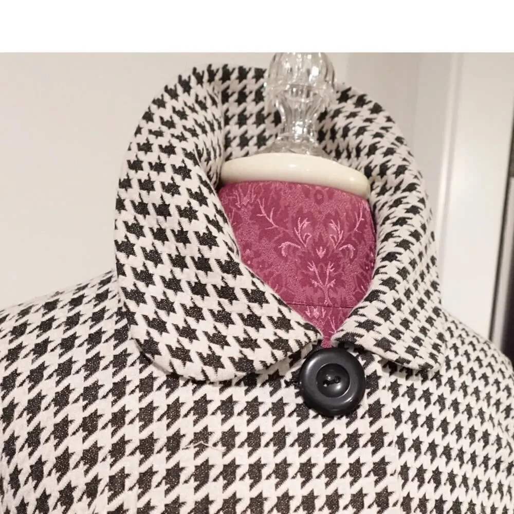 NY Collection Women's 1X Herringbone n Gold Crop Blazer